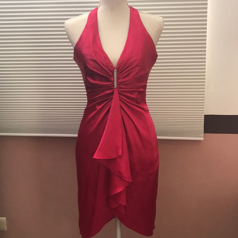 pink halter dress sz 3/4